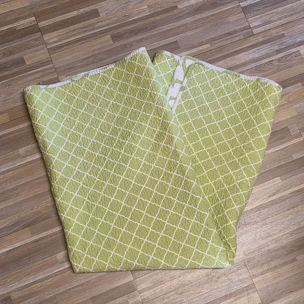 🇬🇪🔹️C&F Home Sage Reversible Vine & Lattice 48x60 Quilted Throw Blanket